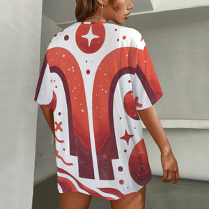Aries Round Neck Loose T-Shirt