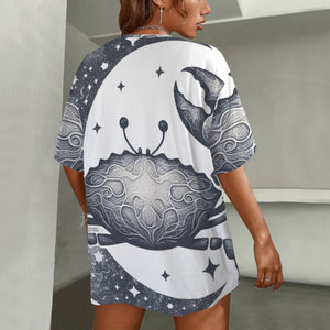 Cancer Round Neck Loose T-Shirt