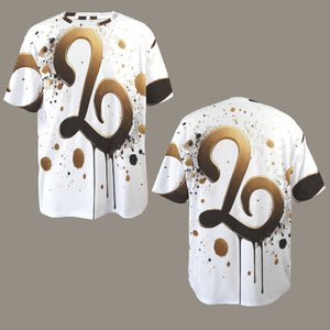 Leo Round Neck Loose T-Shirt (Inky Splatter) 3