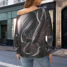 Load image into Gallery viewer, Design 230043170 Scorpio Casual Long Batwing Sleeve Off Shoulder Sweater
