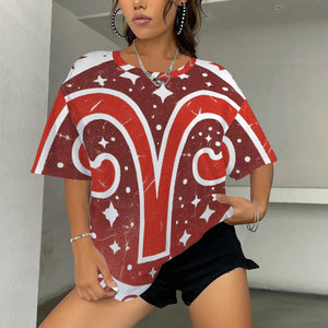 Aries Round Neck Loose T-Shirt