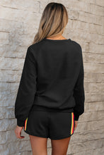 Load image into Gallery viewer, Beau Blue Accent Pullover and Shorts Two Piece Casual Set
