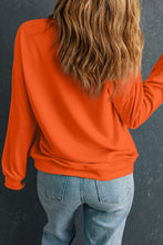 Load image into Gallery viewer, Orange Sequin Halloween Ghost Patched Drop Shoulder Sweatshirt

