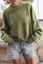 Load image into Gallery viewer, Brown Drop Shoulder Crew Neck Pullover Sweatshirt

