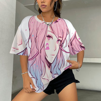 Libra Round Neck Loose T-Shirt (Rough Sketch)