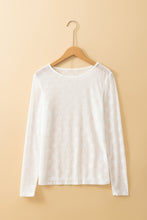 Load image into Gallery viewer, Pink Mesh Bow Pattern Long Sleeve Top
