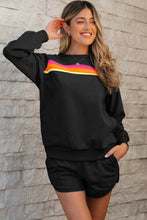 Load image into Gallery viewer, Beau Blue Accent Pullover and Shorts Two Piece Casual Set

