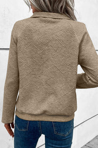 Laurel Green Textured Knit Buttoned Kangaroo Pocket Sweatshirt