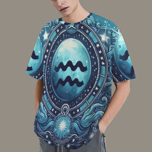 Aquarius Round Neck Loose T-Shirt