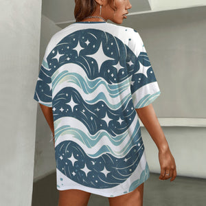 Aquarius Round Neck Loose T-Shirt