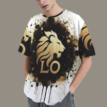 Load image into Gallery viewer, Leo Round Neck Loose T-Shirt (Inky Splatter)
