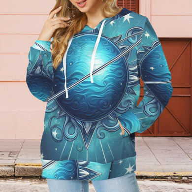 Designer (23) Aquarius Women's Drawstring Pocket Hoodie