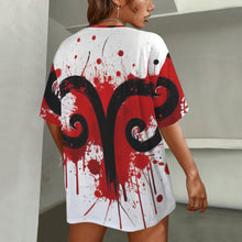 Load image into Gallery viewer, Aries Round Neck Loose T-Shirt (Inky Splatter) 2
