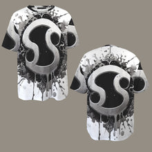 Load image into Gallery viewer, Cancer Round Neck Loose T-Shirt (Inky Splatter) 4
