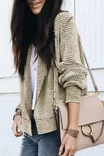 Load image into Gallery viewer, Peach Blossom Plaid Contrast Trim Open Front Cardigan
