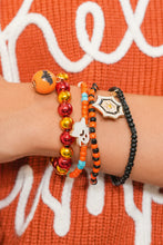 Load image into Gallery viewer, Orange 4pcs Halloween Ghost Spider Web Beaded Bracelet Set
