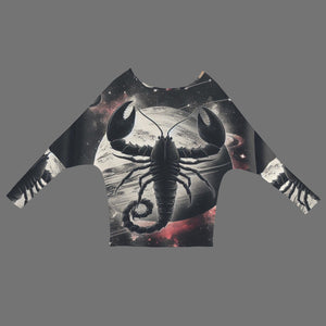 Designer (38) Scorpio Casual Long Batwing Sleeve Off Shoulder Sweater
