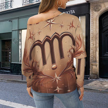 Load image into Gallery viewer, Designer (12) Virgo Casual Long Batwing Sleeve Off Shoulder Sweater
