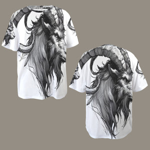 Capricorn Round Neck Loose T-Shirt (Rough Sketch)
