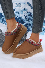 Load image into Gallery viewer, Black Contrast Print Suede Plush Lined Snow Boots
