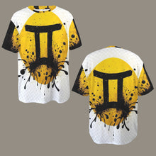 Load image into Gallery viewer, Gemini Round Neck Loose T-Shirt (Inky Splatter) 3
