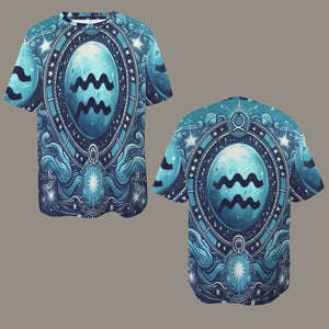 Aquarius Round Neck Loose T-Shirt
