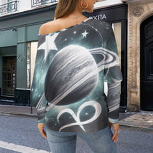Load image into Gallery viewer, Designer (21) Capricorn Casual Long Batwing Sleeve Off Shoulder Sweater
