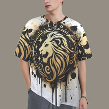 Load image into Gallery viewer, Leo Round Neck Loose T-Shirt (Inky Splatter) 2
