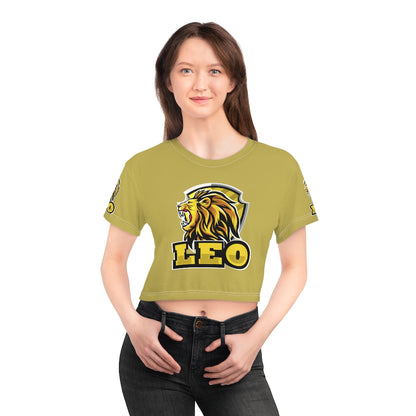 Leo AOP Crop Tee