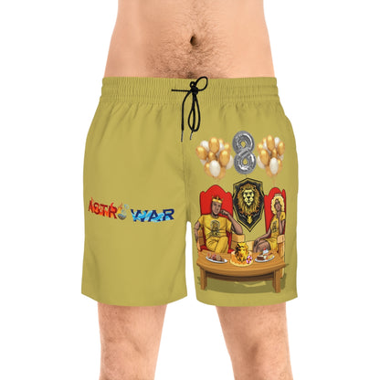 Leo Men's Birthday Mid-Length Swim Shorts (AOP)