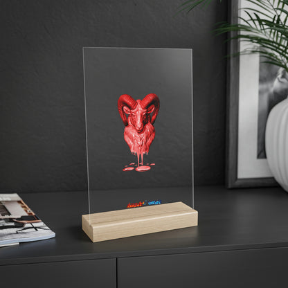 Aries (G2) Acrylic Sign with Wooden Stand