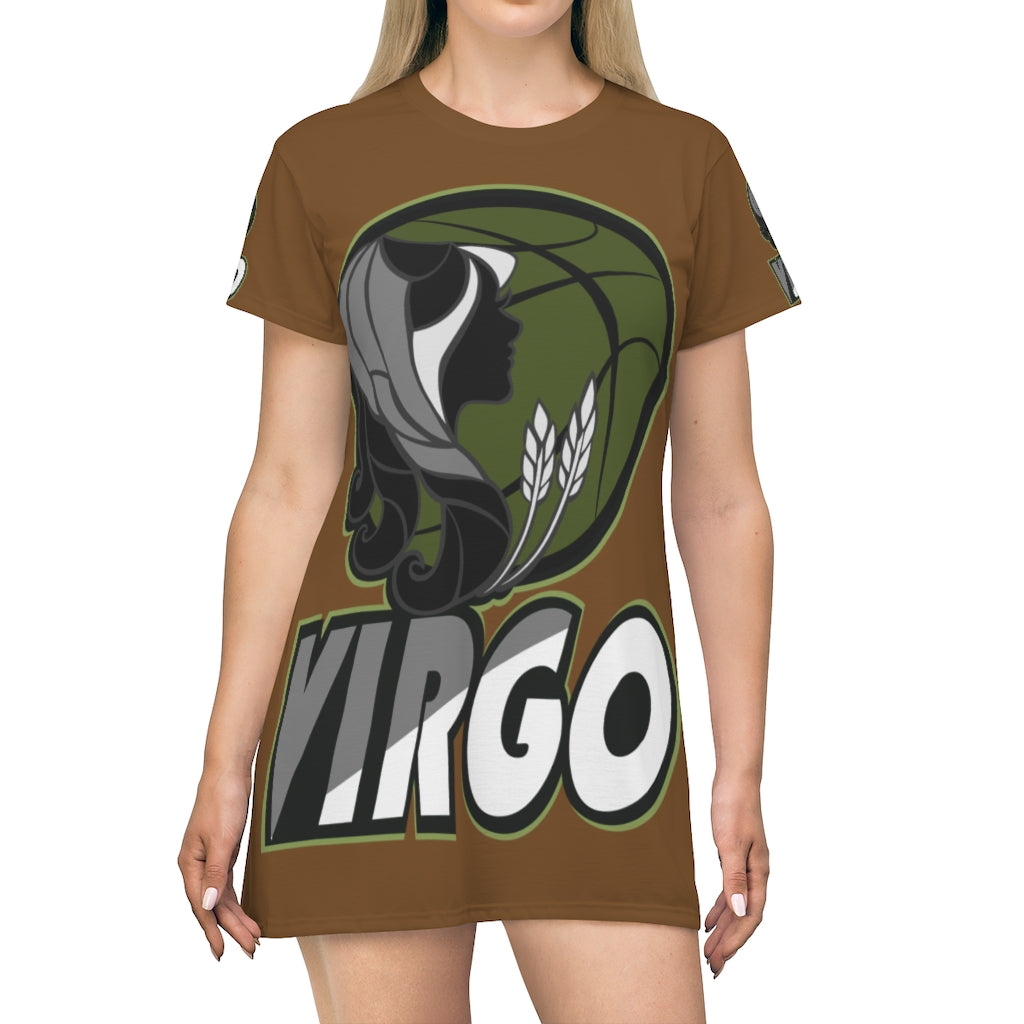 Virgo All Over Print T-Shirt Dress