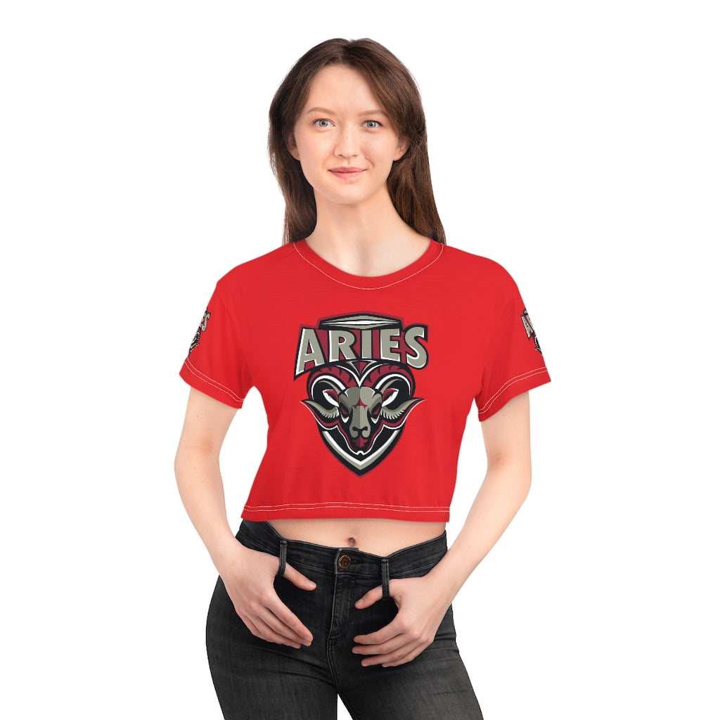 Aries AOP Crop Tee