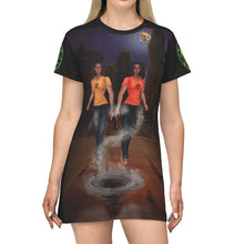 Load image into Gallery viewer, Gemini All Over Print T-Shirt Dress
