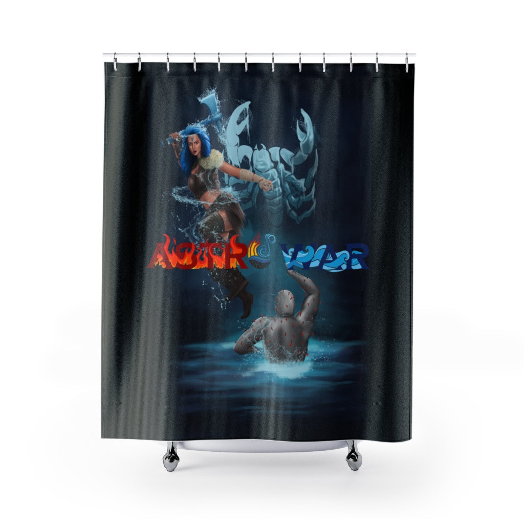 Woman Scorpio VS Coronavirus Shower Curtains