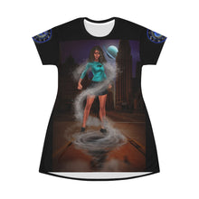 Load image into Gallery viewer, Aquarius All Over Print T-Shirt Dress
