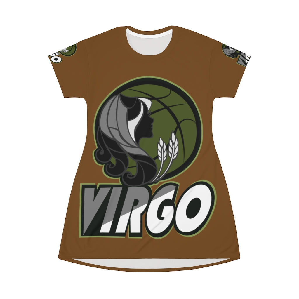 Virgo All Over Print T-Shirt Dress