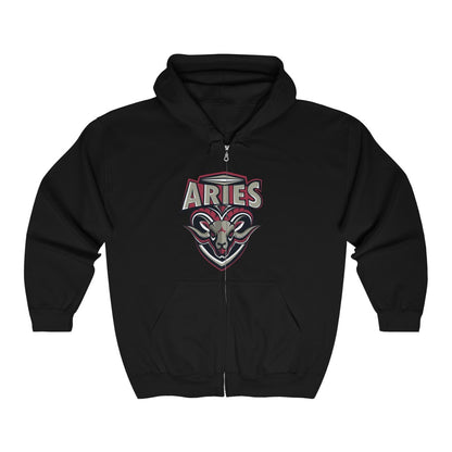 Aries Unisex Heavy Blend™ Full Zip Hooded Sweatshirt