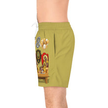 Load image into Gallery viewer, Leo Men&#39;s Birthday Mid-Length Swim Shorts (AOP)
