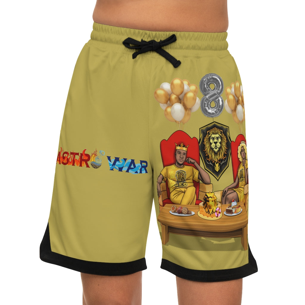 Leo Birthday Basketball Rib Shorts (AOP)