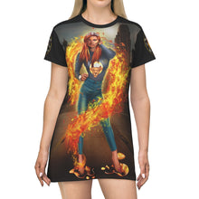 Load image into Gallery viewer, Leo All Over Print T-Shirt Dress
