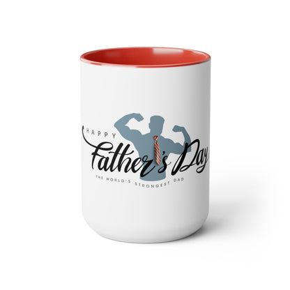 Father's Day (2) Two-Tone Coffee Mugs, 15oz