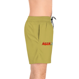 Leo Men's Birthday Mid-Length Swim Shorts (AOP)