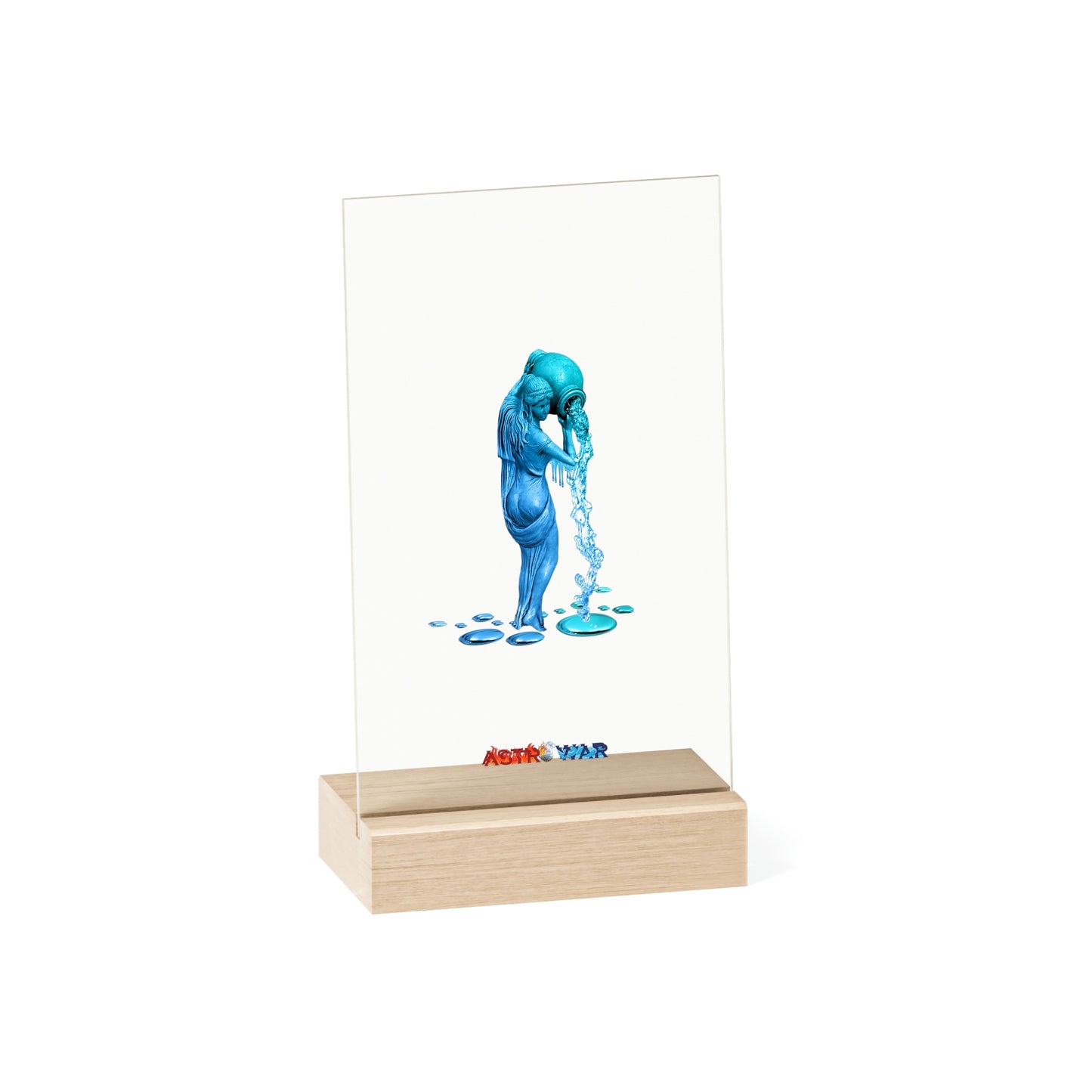 Aquarius (G2) Acrylic Sign with Wooden Stand