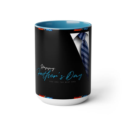 Father's Day (4) Two-Tone Coffee Mugs, 15oz