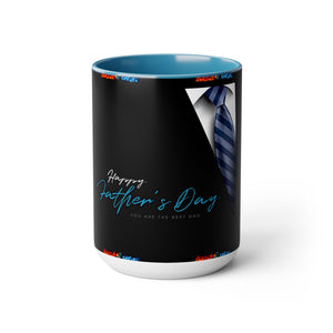 Father's Day (4) Two-Tone Coffee Mugs, 15oz