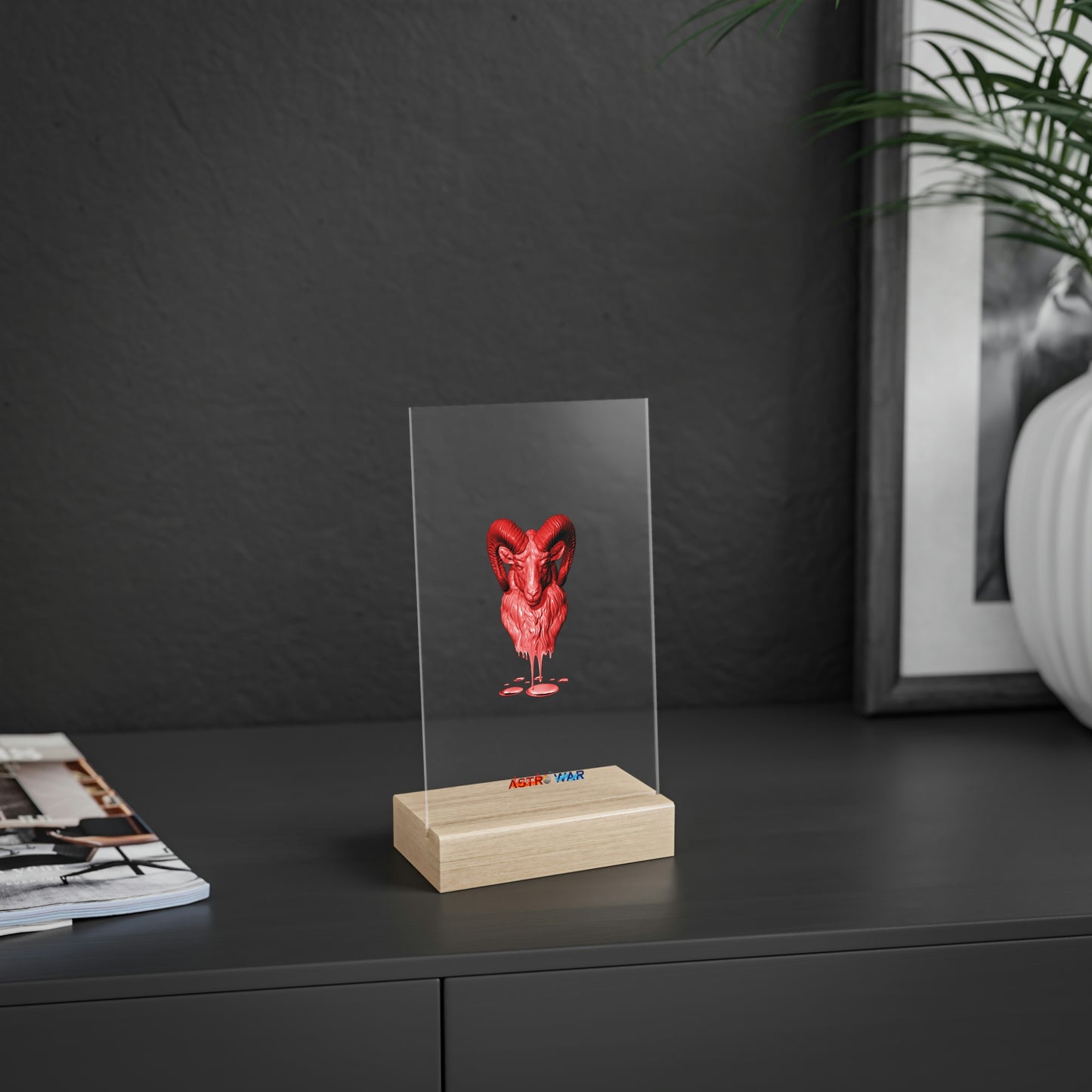 Aries (G2) Acrylic Sign with Wooden Stand