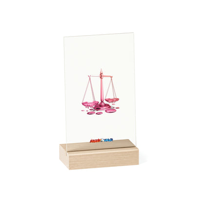 Libra (G2) Acrylic Sign with Wooden Stand