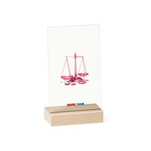 Libra (G2) Acrylic Sign with Wooden Stand