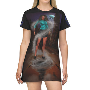 Aquarius All Over Print T-Shirt Dress